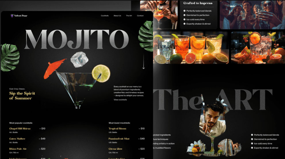 Mojito Landing Page